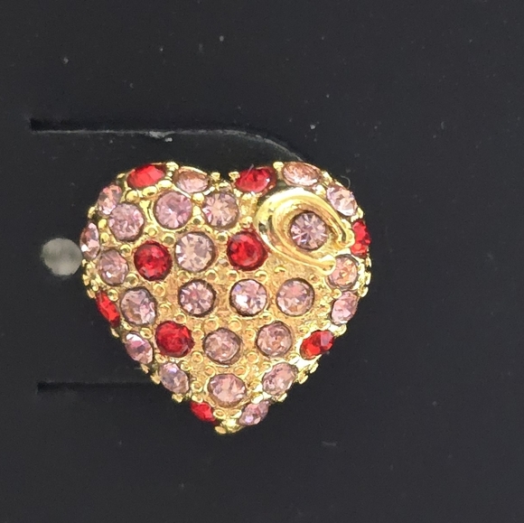 Coach Pavé Heart Stud Earrings - Picture 2 of 5